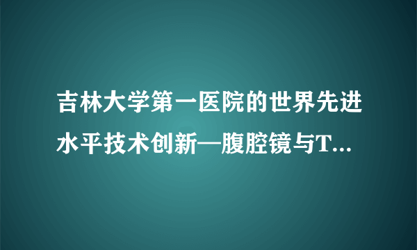 吉林大学第一医院的世界先进水平技术创新—腹腔镜与TEM双镜联合完成腹部无辅助切口的结直肠手术。