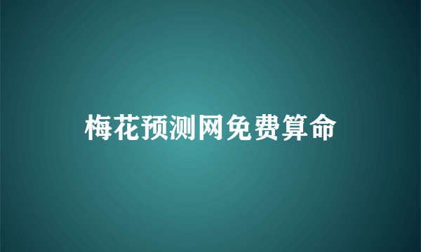 梅花预测网免费算命