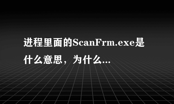 进程里面的ScanFrm.exe是什么意思，为什么结束不了？