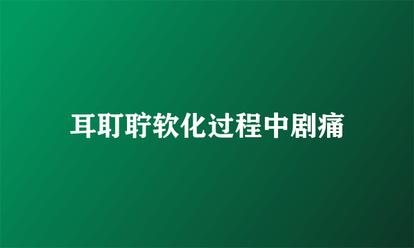 耳耵聍软化过程中剧痛