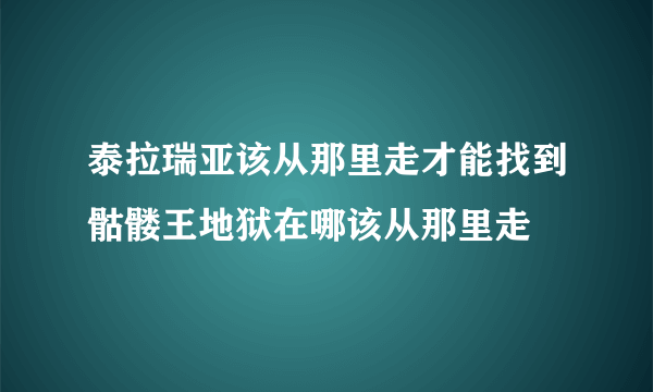 泰拉瑞亚该从那里走才能找到骷髅王地狱在哪该从那里走