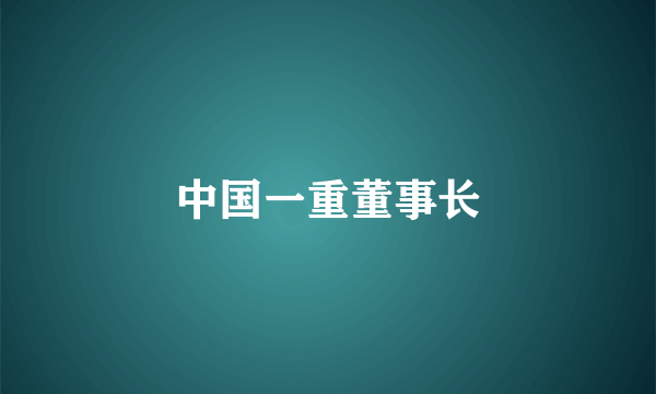 中国一重董事长