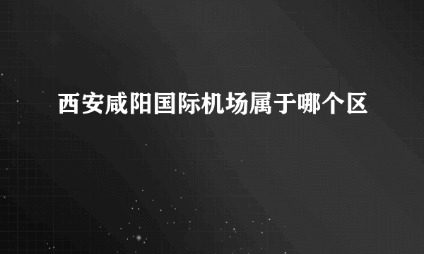 西安咸阳国际机场属于哪个区