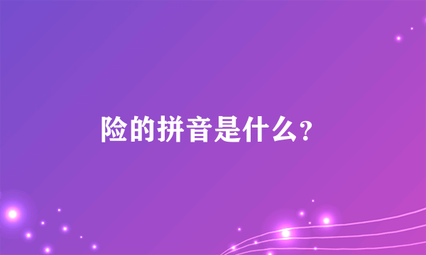 险的拼音是什么？