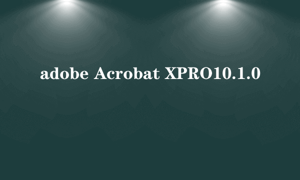 adobe Acrobat XPRO10.1.0
