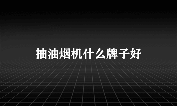 抽油烟机什么牌子好