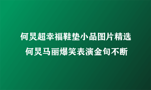 何炅超幸福鞋垫小品图片精选  何炅马丽爆笑表演金句不断