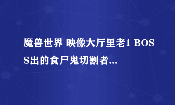 魔兽世界 映像大厅里老1 BOSS出的食尸鬼切割者是背着的还是挂在腰间的！