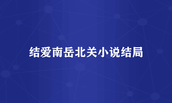 结爱南岳北关小说结局