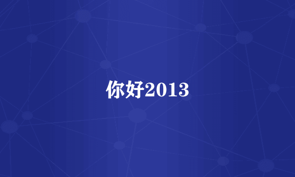 你好2013