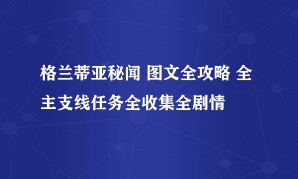 格兰蒂亚秘闻 图文全攻略 全主支线任务全收集全剧情