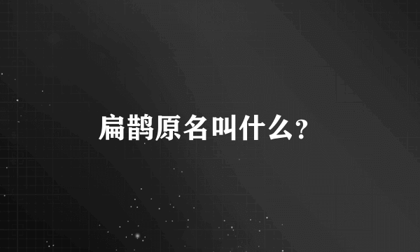 扁鹊原名叫什么？