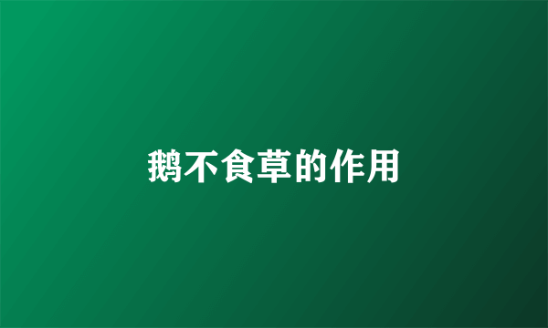 鹅不食草的作用
