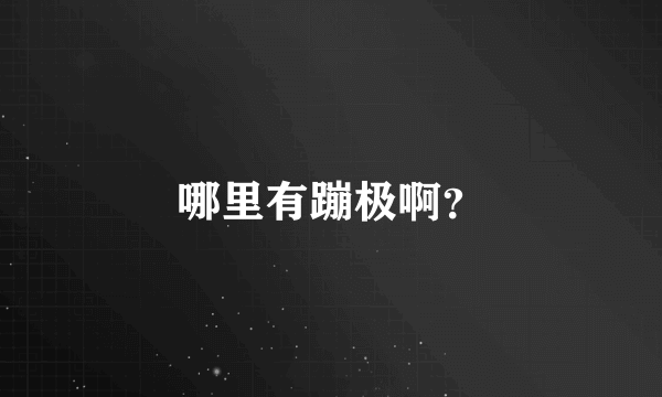 哪里有蹦极啊？