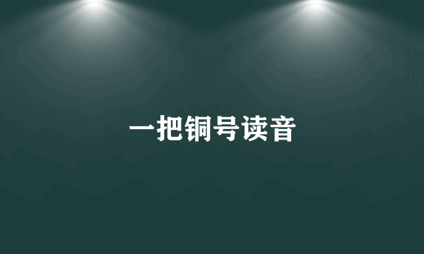 一把铜号读音