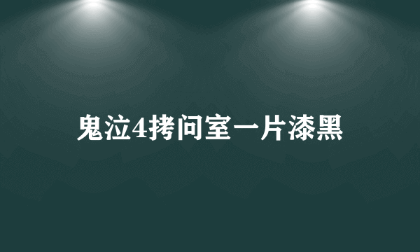 鬼泣4拷问室一片漆黑