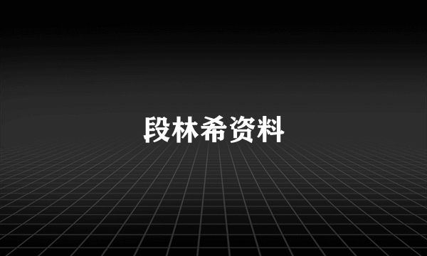 段林希资料