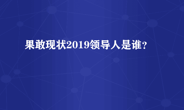 果敢现状2019领导人是谁？