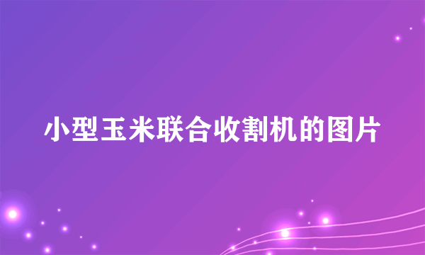 小型玉米联合收割机的图片