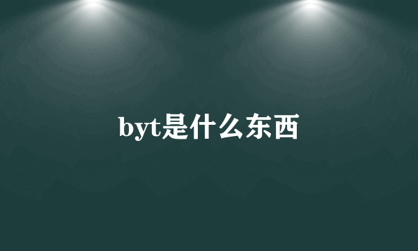 byt是什么东西
