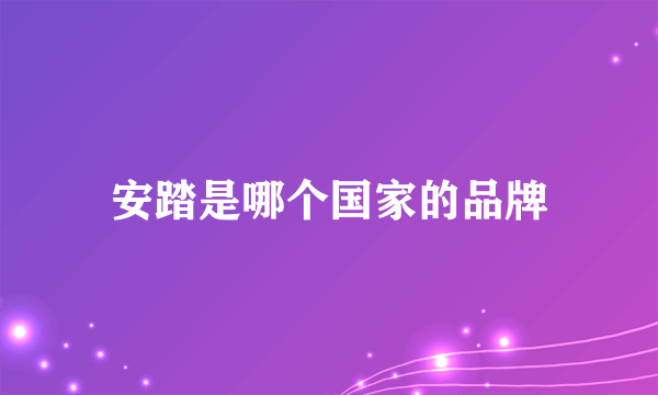 安踏是哪个国家的品牌