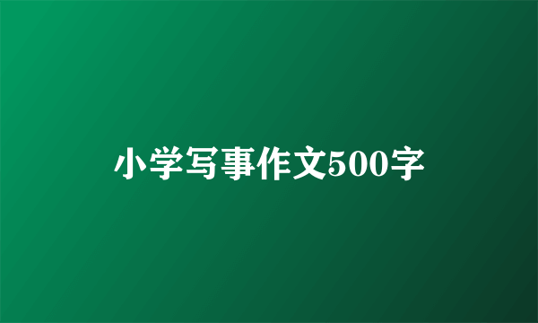 小学写事作文500字