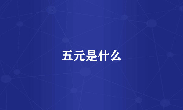 五元是什么