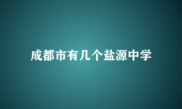成都市有几个盐源中学