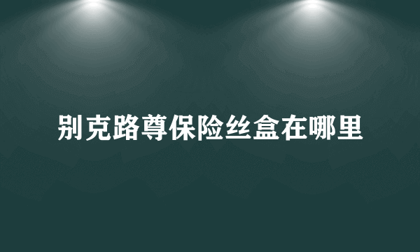 别克路尊保险丝盒在哪里