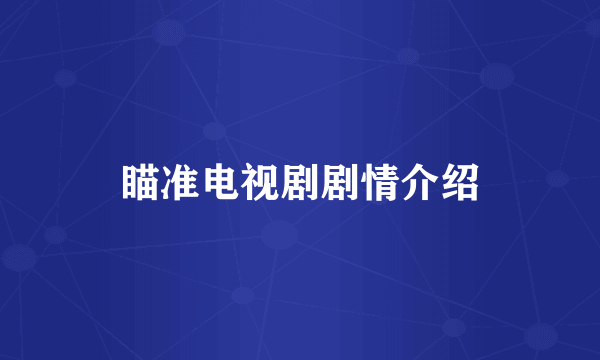 瞄准电视剧剧情介绍