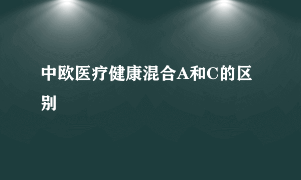 中欧医疗健康混合A和C的区别