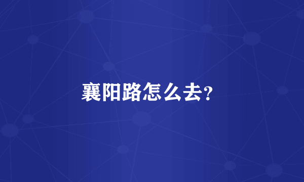 襄阳路怎么去？