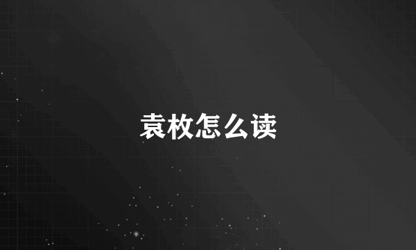 袁枚怎么读