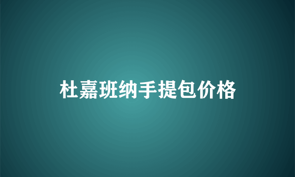 杜嘉班纳手提包价格