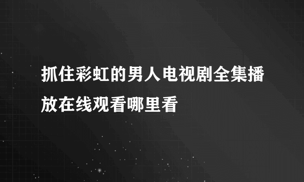 抓住彩虹的男人电视剧全集播放在线观看哪里看
