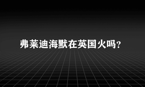 弗莱迪海默在英国火吗？