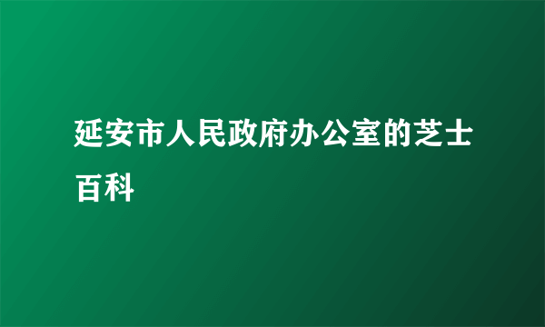 延安市人民政府办公室的芝士百科