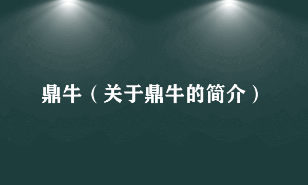 鼎牛（关于鼎牛的简介）