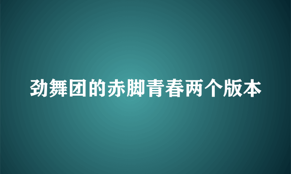 劲舞团的赤脚青春两个版本