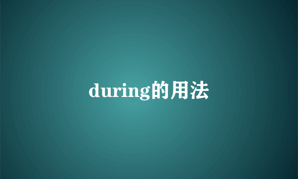 during的用法