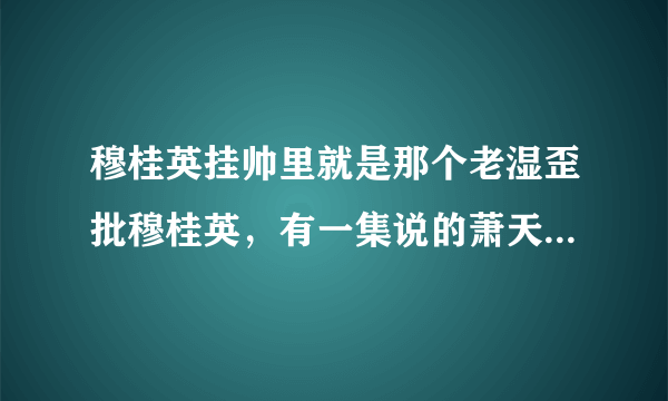 穆桂英挂帅里就是那个老湿歪批穆桂英，有一集说的萧天佐的那个复杂的发型叫什么等离子XX是什么？求全称！