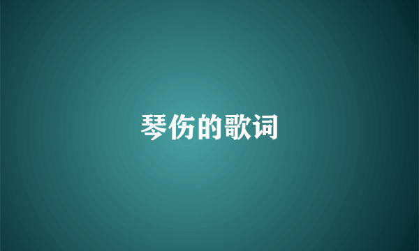 琴伤的歌词