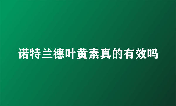 诺特兰德叶黄素真的有效吗