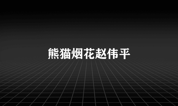 熊猫烟花赵伟平
