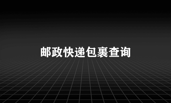 邮政快递包裹查询
