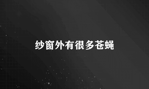 纱窗外有很多苍蝇