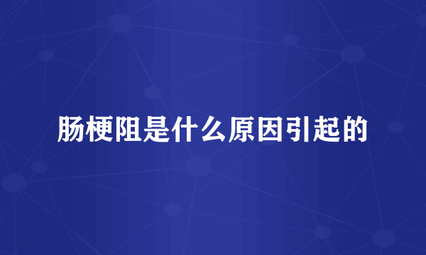 肠梗阻是什么原因引起的