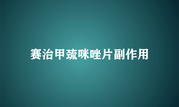 赛治甲巯咪唑片副作用