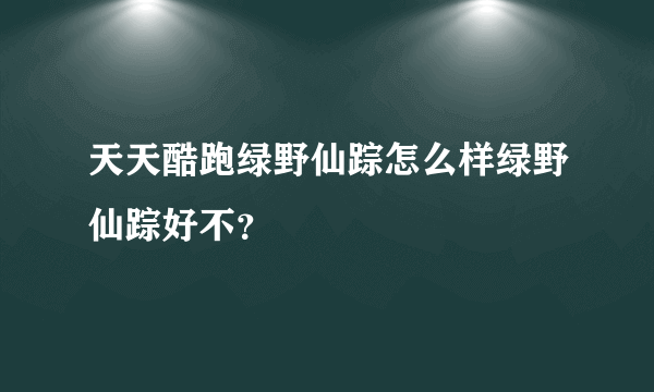 天天酷跑绿野仙踪怎么样绿野仙踪好不？