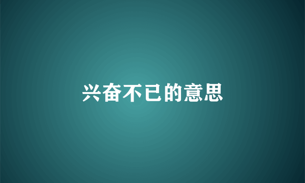 兴奋不已的意思